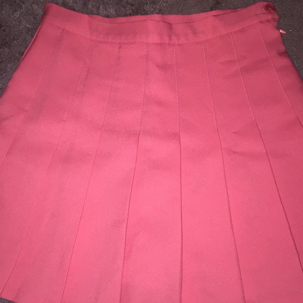 Pink Pleated Mini Tennis Skirt